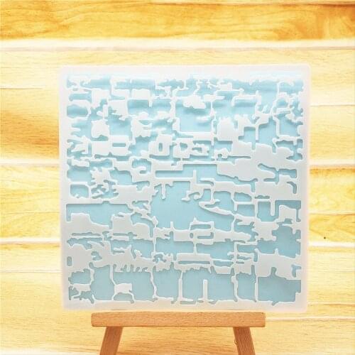 13x14cm metope Scrapbook Stencils Spray Plastic Mold Shield DIY Cake Hollow Embellishment Printing Lace Ruler Valentine