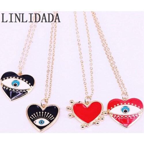 15Pcs Charm Enamel Heart Beautiful Pendant Necklace Gifts Jewelry for women