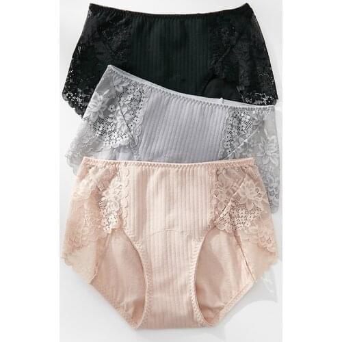 3pcs/lot High Quality Women Seamless Cotton Underwear Waterproof Menstrual High Waist Period Panties 3XL Physiological Leakproof