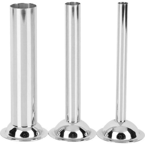 4Pcs Stainless Steel Sausage Stuffer Filling Tubes Funnels Nozzles Spare Parts Filler Tube, Base Diameter:58mm