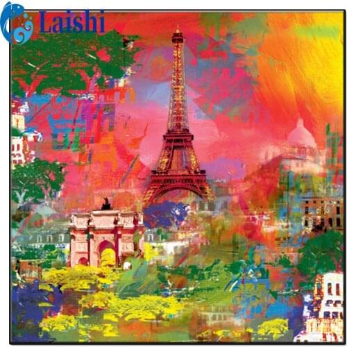 5D DIY Abstract graffiti Eiffel Tower Diamond Painting Full Square/Round Drill Diamond Embroidery Rhinestone Mosaic Home Decor