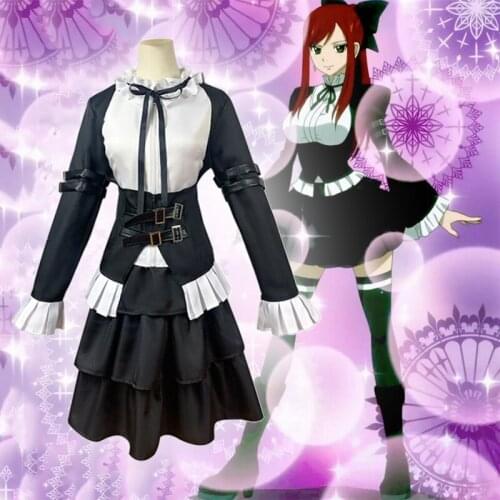 Anime Comic FAIRY TAIL Cosplay costumes Elza knight walker Cosplay Costume Uniforms Dresses Suits Clothes maid outfit apron Cos