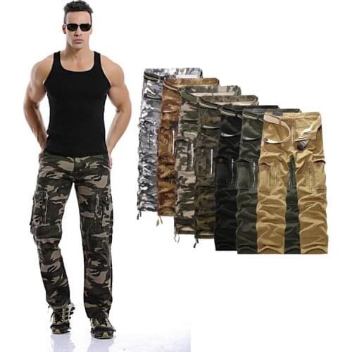 2020 New Tactical Military Mens Cargo Pants Trousers High Quality Cargo Pants Male Fashionable Outdoors Leisure Zipper Man Pants