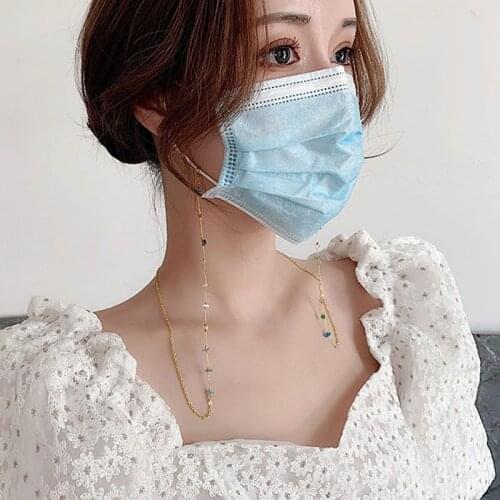 Korean Personality Elegant Pearl Crystal Glasses Chains Mask Chain Anti-lost Lanyard Simple Cute Girl Necklace Fashion Jewelry