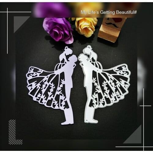 Corte de metal dados corte morrer molde homem e mulher scrapbook papel ofício faca molde lâmina punch stencils morrer