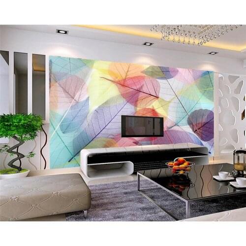 Customized Simple Abstract Leaf Vein Wallpaper Bedroom Wallpaper Living Room TV Background Mural Wallpaper Home Decoration