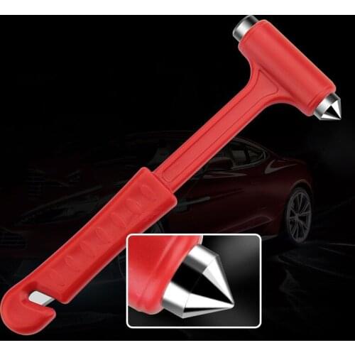 Emergency Escape Tool Car Self-Help Escape Hammer Fire Emergency Window Breaker Knocking Glass Artifact Car Rescue Red Hammer