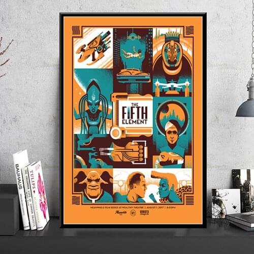Science Fiction Movie The Fifth Element Classic Poster Canvas Painting Wall Art Modern Home Decoration Frameless