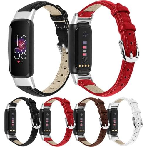 Essidi Leather Bracelet Band Loop For Fitbit Luxe Women Men Watch Wrist Strap Correa For Fitbit Luxe Replacement