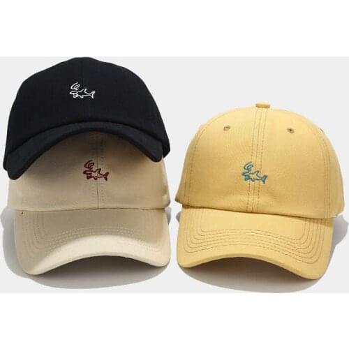 LDSLYJR Cartoon Shark embroidery cotton Casquette Baseball Cap Adjustable Snapback Hats for men and women 187