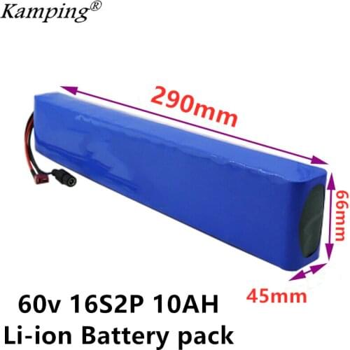 60V 10AH 1000W Lithium ion Battery 67.2V 10000mAh electric bike battery electric wheelchair battery e motorcycle battery