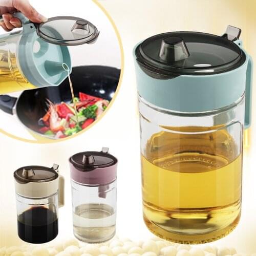 Kitchen pot glass oil multi-use cook oil bottle leakproof glass bottle soy sauce vinagre batcher can pot utensil kitchen