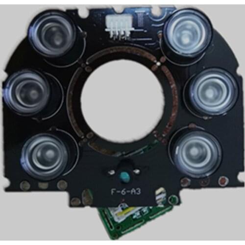 850nm Infrared Plate IR LED board CCTV camera module with control panel Camera Fill Light 6 high power LED 30 45 60 90 degrees