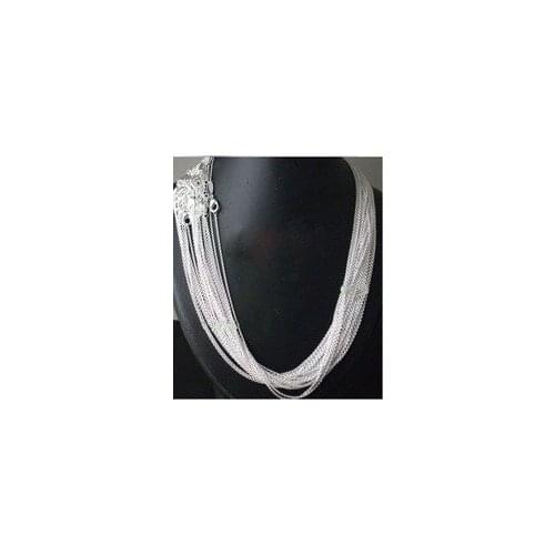 Wholesale 20pcs/lot Silver color 1mm Rolo Chain18 inch,M925 Silver colorwomen chain necklace for pendant,M925 jewelry