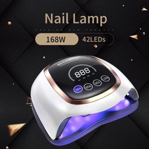 Original Doddohome 168W V3 lamp for manicure for Curing all gel fast drying uv resin lamp with UK/US plug