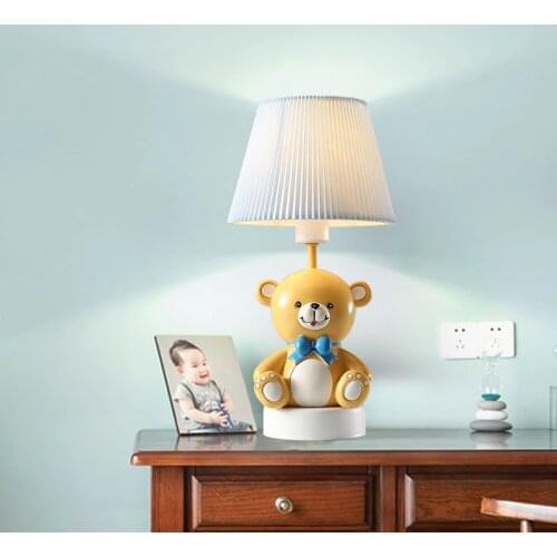 Resin Cartoon Table Lamps Modern LED Bedroom Bedside Table Light Study Room Living Room Dining Table Home Decor Light Fixtures