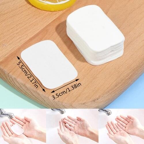 20/50pc With Good Smell Cotton Washing Slice Bath Hand Travel Portable Scented Foaming Supplement Soap Paper
