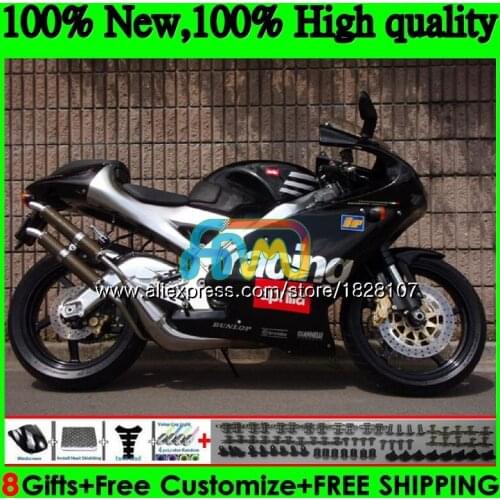 RS125R For Aprilia RS 125 Gloss black R RR RS125 99 00 01 02 03 04 05 64BS.4 RS4 RS-125 1999 2000 2001 2002 2003 2005 Fairing