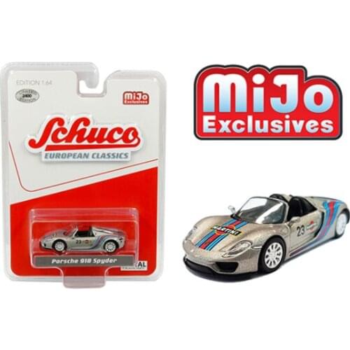 Schuco 1:64 PORSCHE 918 Racing Martini #23 LIMITED rubber tire Die-casting metal car modelMiJo 2020 K1138