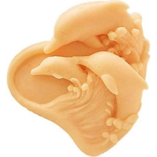 Silicone Mold Dolphins, Dolphins Family Craft Art Silicone Soap Mold Craft Molds, DIY Handmade Soap Molds