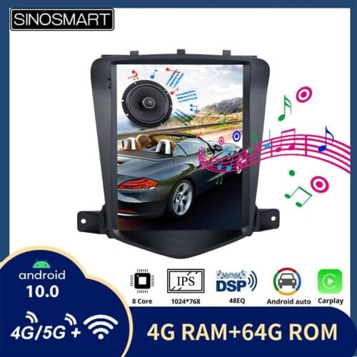 Sinosmart Tesla Style Car GPS Navigation Player Radio for Chevrolet Cruze Daewoo Lacetti Android 2009-2015 IPS Screen
