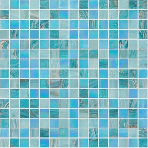 Mediterraneon style blue glass mosaic tle for shower room bathroom living room decoration