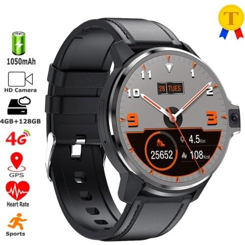New Smart Watch 4GB RAM 64GB 128GB ROM SIM Card 1050mAh Long Standby Dual 5MP Cameras GPS Men Sports Smartwatch For Android IOS