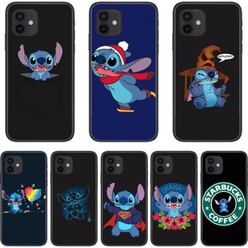 Stitch Style Phone Case cover For iphone 12 pro max 11 8 7 6 s XR PLUS X XS SE 2020 mini black cell shell