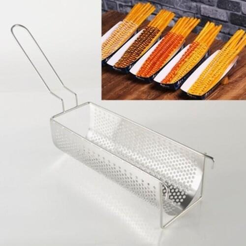 Super Long Potato Fries Frying Baskets Longest French Fries Basket& Chips Rack Frying Strainer kitchen Colander Holders Tools