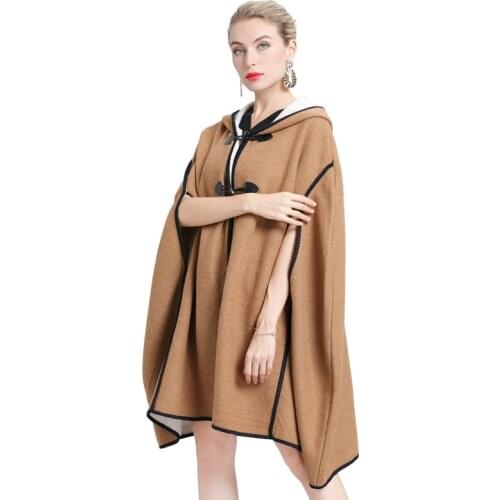 SWONCO loose coats winter poncho for womens fashion autumn capes 2020 new female long desige pullover cloak capes lady poncho