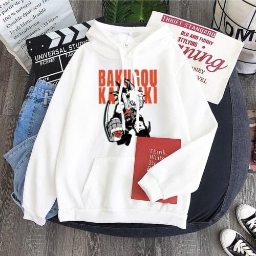 Anime My Hero Academy Bakugo Katsuki Print Women Men Hoodies Sweatshirts Unisex Streetwear Pullover Winter Fashion Tops