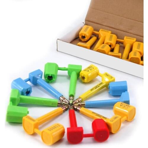 High Security Bolt Seals Container Steel Tags Shipping Anti-Tamper Lock Heavy Duty Warehouse Loading Trucks Bolt Seals 10pcs