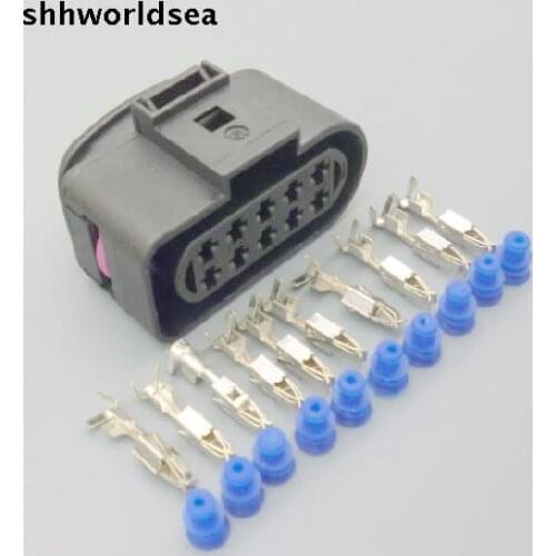 Worldgolden 5/30/100sets 3.5MM 10PIN HEADLIGHT ELECTRICAL PLUG RH FOR AUDI A6 C5 3.0 2003 VW,Seat, Skoda 1J0973735 1J0 973 735