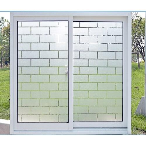 2020 Brick Design CottonColors Privacy Window Films No-Glue Static Decorative Frosted Window Cover Stickers Size 45-90 x 200cm