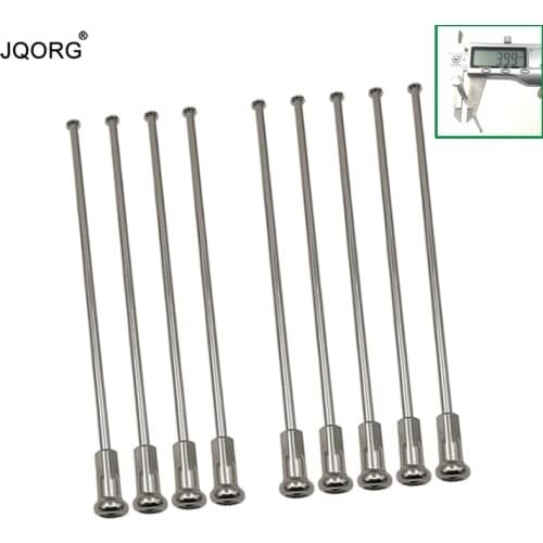 304 Stainless Steel Material Cylinder Body Equal Diameter 4.0 mm Straight Pull Head Motorcycle Spokes With 22 mm SUS304 Nipples