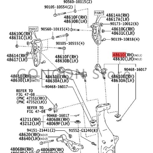 CAR upper right front suspension arm assembly 200-2016 Toy ot aLAND CRU ISE R triangle arm lower support arm swing arm
