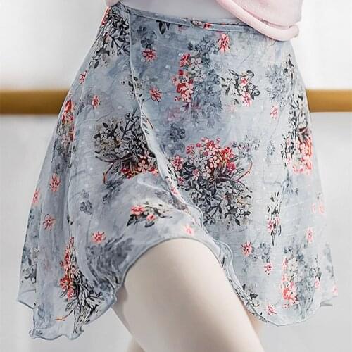 Ballet Dance Skirt Adult Children Chiffon Pure Color Floral Print Practice Leotard Dance Dress Women Ballet Dancing Dress