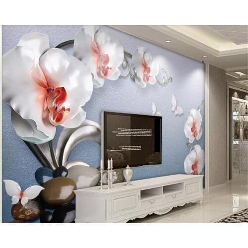 Beibehang Fashion HD floral mural wallpaper living room TV background wallpaper bedroom sofa papel de parede 3D papel de parede