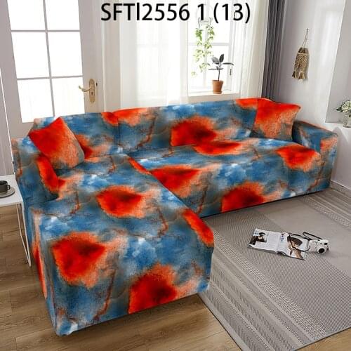 Abstract Ink Sofa Cover Marble Stripe Sectional Sofa Cover Dark Elastic Seat Covers Geometric 3 Seater Sofa Cover Capa De Sofa