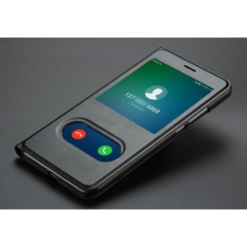 10pcs/lot Flip Cover PU Leather Case with Window for Huawei Honor V10 / Honor 7X / Mate 10 Pro / Mate 10 Lite / Nova 2S