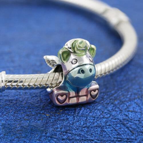 Clear inventory 100% Real Silver Color Beads Red and Purple Love Heart Charm fit Original pandora Bracelets Women DIY Jewelry