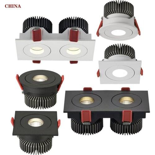 Dimable LED Pit Daylight 7W 10W 12W 14W 20W 24W LED Spotlight Anti-glare COB Spotlight indoor simpl dimmer