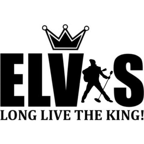 Long Live Elvis Decals High Quality Car Decoration Personality Pvc Car Window Waterproof Sticker Black/white, 15cm * 10cm