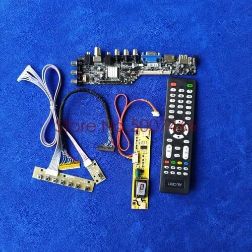 DVB-T digital screen 2CCFL drive board kit fit LP150X12/QD15XL11/QD15XL15/B150XN05/B150XN06 USB+VGA+AV 1024*768 LVDS 30-Pin