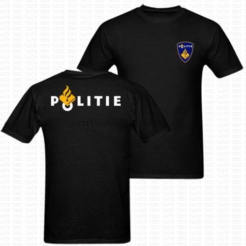 Double Side Dutch Netherlands Police Politie Special Swat Tactic Unit Arrestatieteam T-Shirt Mens O Neck Shirts Tees Unisex Tees