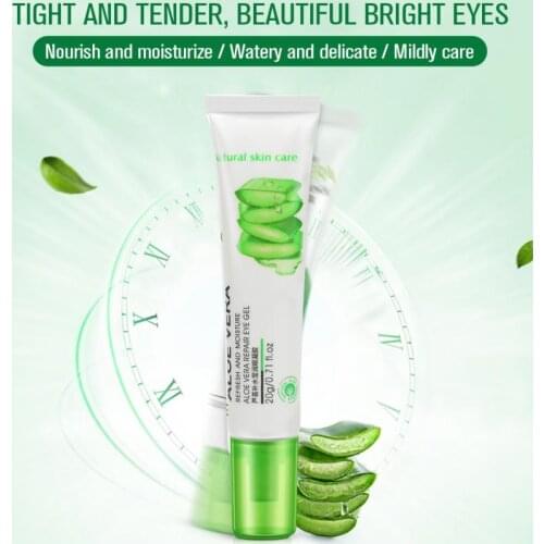 Efficient Aloe Moisturizing Eye Cream Green Level Eye Cream Hydrating Remove Dark Circles Puffiness Anti Wrinkle Eyes Care tool
