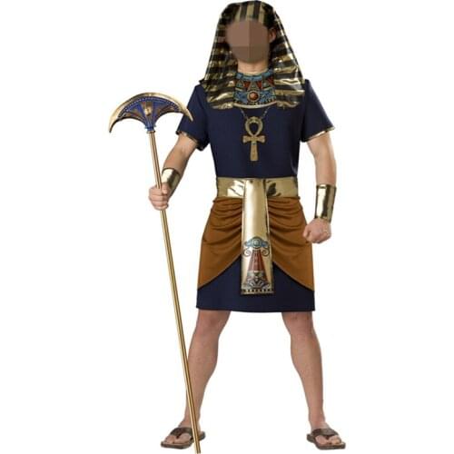 Halloween Exotic Adult Sexy Men Egyptian Style Suit Cool Cosplay Costume for Stage Performance Masquerade Party Costume