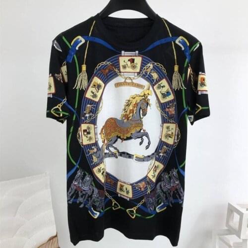 Europe Style Mens High quality retro print T-shirts Top Summer 2021 casual Tee for men B745