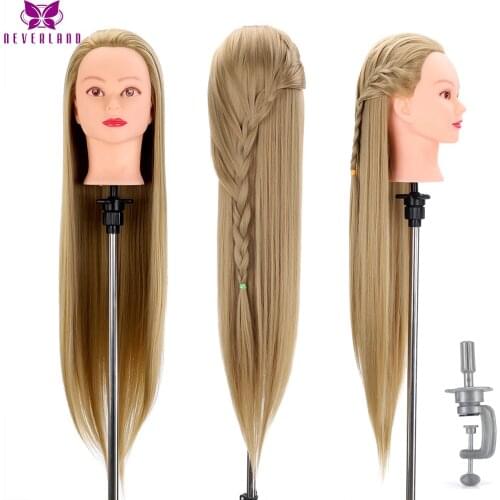 Head Dolls for Hairdressers 31'' Hair Synthetic Mannequin Head Hairstyles Female Mannequin Hairdressing Styling Training Head