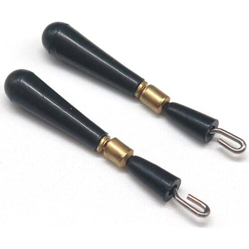 Minfishing 50pcs Rubber Fishing Swivels Copper Head Barrel Swivel Fishing Accessories for Carp Fishing